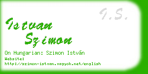 istvan szimon business card